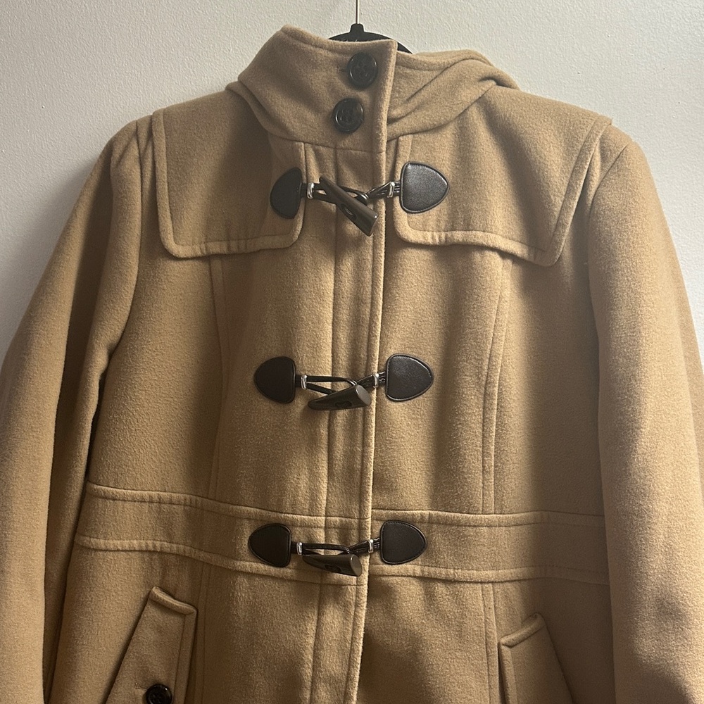 Women's Tan Toggle Coat